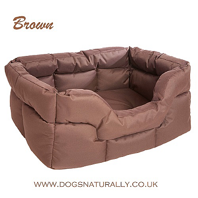 Rectangular Waterproof Dog Beds (Brown)